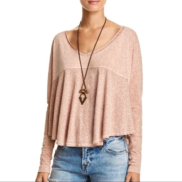 Free People We The Free Cloud Nine Sunset Haze Blush Pullover Top XS - Picture 2 of 14